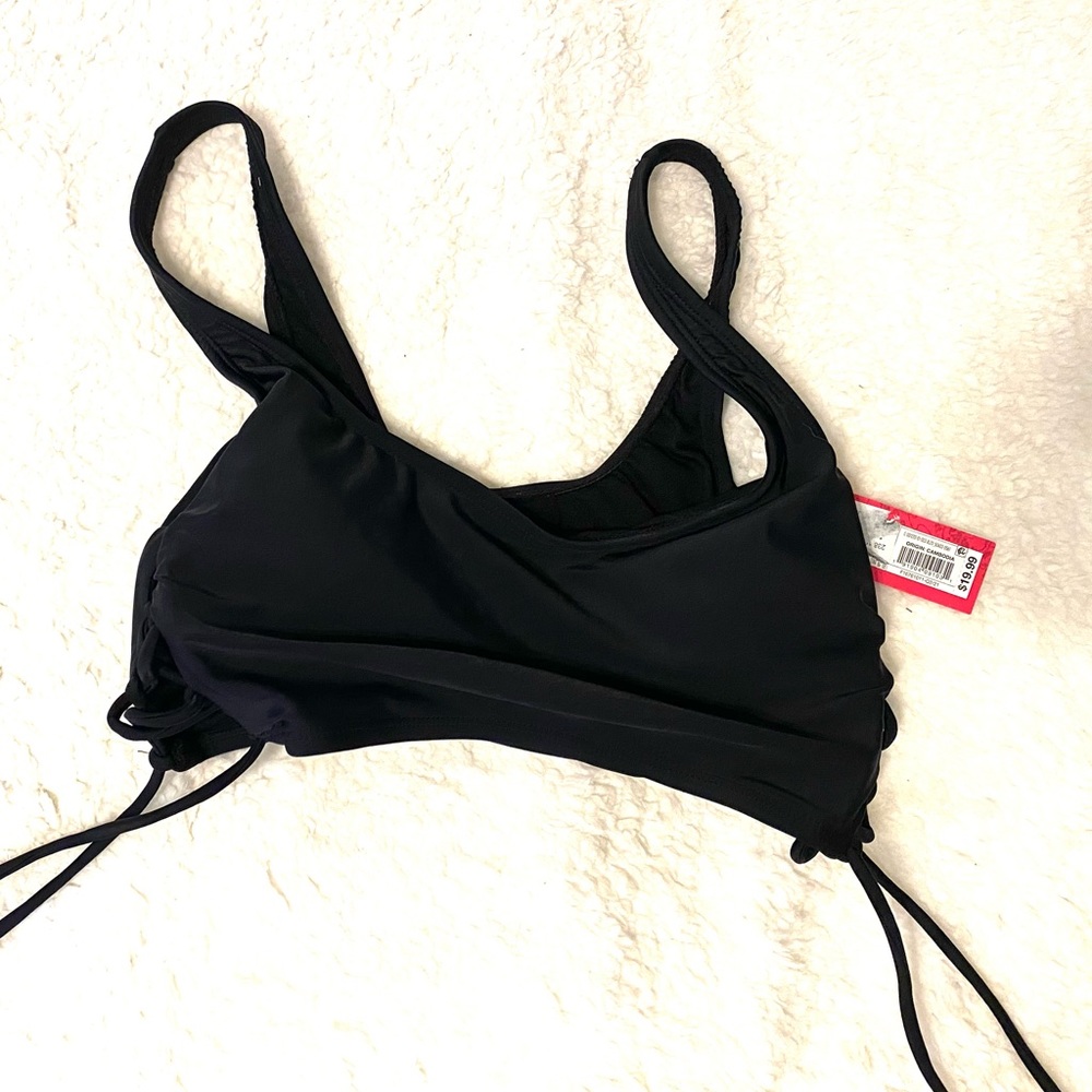 Xhilaration side lace tie crop bikini top M